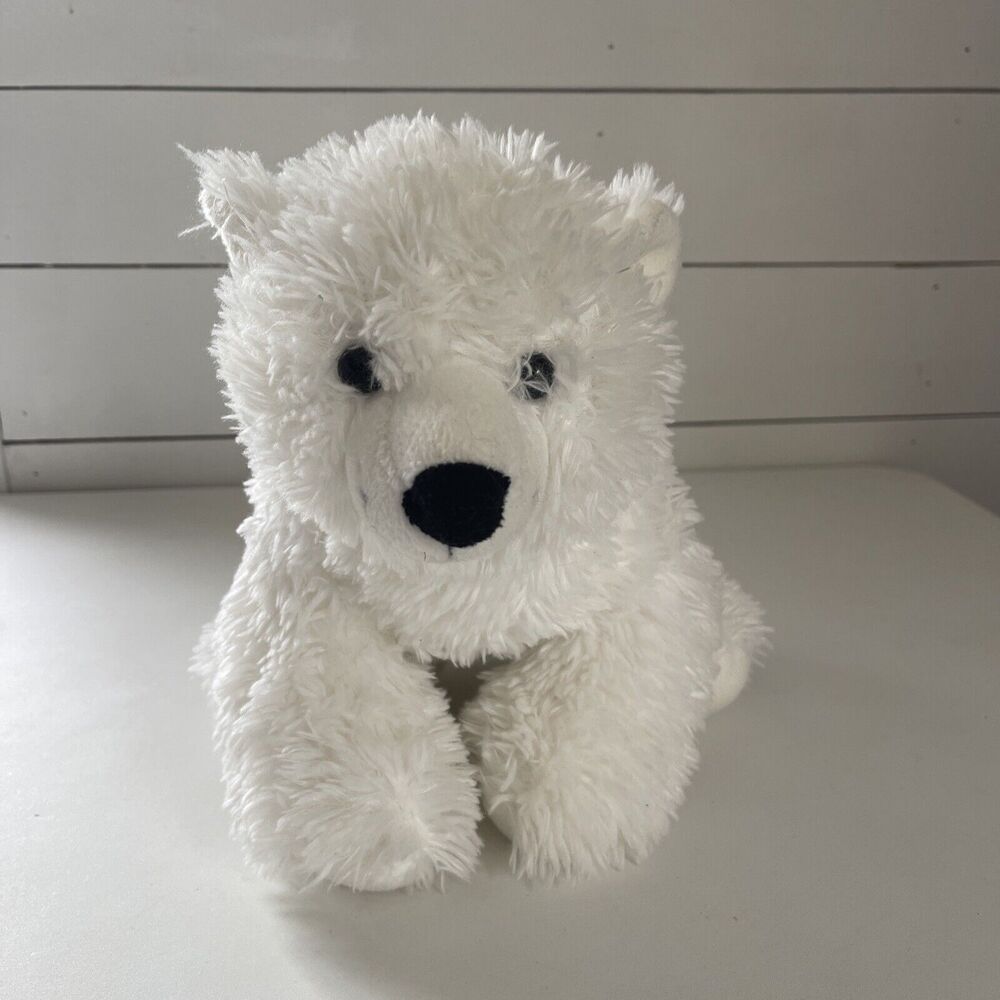 Build A Bear BABW Polar Bear Plush White Winter Snowflake Stuffed Animal